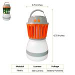 GoGreen Power (GG-ZAPPY) Zappy Rechargeable Lantern with Built in Bug Zapper, USB Rechargeable Lantern, 330 Lumens, Orange