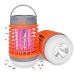 Solar Bug Zapper Outdoor Waterproof Mosquito Zapper for Patio Home Camping, 3 in 1 Cordless Rechargeable Mosquito Repellent