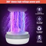 Solar Bug Zapper Outdoor Waterproof Mosquito Zapper for Patio Home Camping, 3 in 1 Cordless Rechargeable Mosquito Repellent