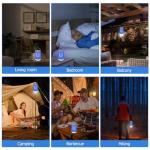 2 Pack Solar Bug Zappers Outdoor Waterproof Mosquito Zappers for Patio Home Camping, 3 in 1 Cordless Rechargeable Mosquito Repellent Outdoor Patio Flashlight, Mosquito Killer Indoor - Blue