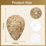 DECYOOL 2 Pack Wasp Nest Decoy Hanging Wasp for Wasps Hornets Yellow Jackets Outdoor Water-Repellent Material (Brown)