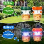 Wasp Trap 4 Pack Solar Powered Bee Repellent Outdoor Hanging Hornet Killer Flying Insect Trap Wasp Catcher for with Light Hunting Wasps Hornet Attraction for Outside Backyard Camping Garden Patio (4)