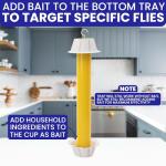 Fly Stick Sticky Fly Traps for Indoors Outdoor 4pk. Non-Toxic Super Sticky Hanging Flies Catcher Paper Tape Strips for Home. Catches All Bugs and gnats. Indoor Outdoor House Flying Insect Trap