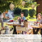 DECYOOL 2 Pack Wasp Nest Decoy Hanging Wasp for Wasps Hornets Yellow Jackets Outdoor Water-Repellent Material (Brown)