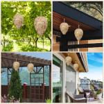 DECYOOL 2 Pack Wasp Nest Decoy Hanging Wasp for Wasps Hornets Yellow Jackets Outdoor Water-Repellent Material (Brown)