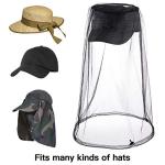 HESTYA 4 Pack Mosquito Head Net Face Mesh Protecting Net for Outdoor Hiking Camping Climbing Mosquito Fly Insects Preventing(Black, Gray)
