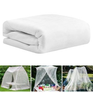 39x10Ft Mosquito Netting Garden Mesh Netting, Bug Insect Mosquito Fly Bird Net, Animals Barrier Protection Net, White 3x12 m