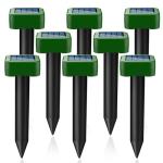 2025 8Pack Mole Repellent Solar Powered Vole Repellent Outdoor Ultrasonic Moles Stakes for Lawn Garden,Waterproof Mole Sonic Spikes,Get Rid of Gopher Groundhog Chipmunk