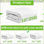 39x10Ft Mosquito Netting Garden Mesh Netting, Bug Insect Mosquito Fly Bird Net, Animals Barrier Protection Net, White 3x12 m