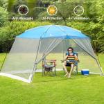 ALPHA CAMP 13 x 9 Ft Screen Tent Screen House Room Camping Tent Outdoor Mesh Net Wall Camping Canopy Sun Shade Tent Shelter Gazebos for Backyard Patios Outdoor Beach Camping Hiking Parties Activities