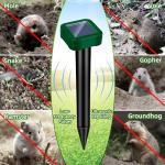 2025 8Pack Mole Repellent Solar Powered Vole Repellent Outdoor Ultrasonic Moles Stakes for Lawn Garden,Waterproof Mole Sonic Spikes,Get Rid of Gopher Groundhog Chipmunk