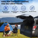 PSLER Windshield Sunshade Screen, Car Tailgate Mosquito Net Rear Magnetic Mount Car Sunshade Anti-Flying Net Cargo Nets Trunk Ventilation Mesh for Most Models MPV SUV for Camping (Size XL)