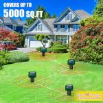 2025 8Pack Mole Repellent Solar Powered Vole Repellent Outdoor Ultrasonic Moles Stakes for Lawn Garden,Waterproof Mole Sonic Spikes,Get Rid of Gopher Groundhog Chipmunk