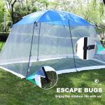 ALPHA CAMP 13 x 9 Ft Screen Tent Screen House Room Camping Tent Outdoor Mesh Net Wall Camping Canopy Sun Shade Tent Shelter Gazebos for Backyard Patios Outdoor Beach Camping Hiking Parties Activities