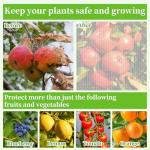 39x10Ft Mosquito Netting Garden Mesh Netting, Bug Insect Mosquito Fly Bird Net, Animals Barrier Protection Net, White 3x12 m