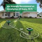 8 Pack Mole Repellent for Lawns Solar Powered Groundhog Spikes, Ultrasonic Mole Stakes for Yard, Waterproof Gopher Repellent to Get Rid of Gopher, Vole and Snake for Farm