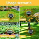 10-Pack Mole Repellent Outdoor Ultrasonic Solar Powered Waterproof for Lawns Gardens Yards Effective Against Snakes Sonic Spikes Stakes Chaser and Moles Gophers Voles