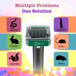 Mole Repellent Solar Powered 12 Pack Snake Vole Repellent Gopher Repellent Ultrasonic Gopher Repellent Sonic Waterproof Spikes Stakes for Garden Yard