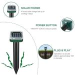 Mole Repellent for Lawns 8 Pack, Solar Powered Mole Repeller Ultrasonic Gopher Deterrent, Outdoor Waterproof Vole Vibration Stakes,Sonic Spike for Rodent Groundhog Snake Chipmunk