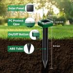 8 Pack Mole Repellent for Lawns Solar Powered Groundhog Spikes, Ultrasonic Mole Stakes for Yard, Waterproof Gopher Repellent to Get Rid of Gopher, Vole and Snake for Farm