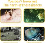 10-Pack Mole Repellent Outdoor Ultrasonic Solar Powered Waterproof for Lawns Gardens Yards Effective Against Snakes Sonic Spikes Stakes Chaser and Moles Gophers Voles