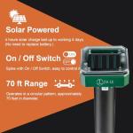 Mole Repellent Solar Powered 12 Pack Snake Vole Repellent Gopher Repellent Ultrasonic Gopher Repellent Sonic Waterproof Spikes Stakes for Garden Yard