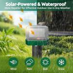 8 Pack Mole Repellent for Lawns Solar Powered Groundhog Spikes, Ultrasonic Mole Stakes for Yard, Waterproof Gopher Repellent to Get Rid of Gopher, Vole and Snake for Farm