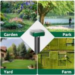 8 Pack Mole Repellent for Lawns Solar Powered Groundhog Spikes, Ultrasonic Mole Stakes for Yard, Waterproof Gopher Repellent to Get Rid of Gopher, Vole and Snake for Farm