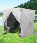 Raynesys 6 Sided Pop Up Gazebo Tent, Camping Screen Tent for 6-8 Person Foldable, Pop-Up Canopy Shelter with Mesh Windows, UV Resistant, Quick Set, Outdoor Gazebo with 6 Removable Wind Cloths