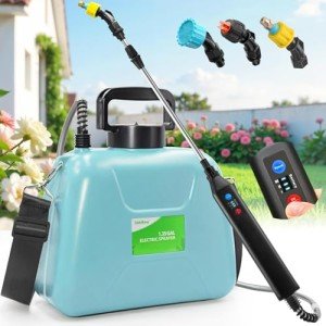 SideKing Battery Powered Garden Sprayer, 1 Gallon Electric Pump Sprayer, Water Backpack Sprayers for for Weed, Lawn, Yard, Pesticide, Plant, Fertilizer, Plant, Herbicide, Watering, Cleaning 