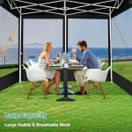 COBIZI Canopy Tent 10x10 Heavy Duty, Pop Up Gazebo with Netting Screened,Waterproof Ez up Canopy with Sidewalls, Outdoor Instant Screen House Tent for Camping,Backyard, Wedding, Birthday,Black