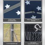 Outsunny 10' x 10' Pop Up Canopy Tent with Netting, Instant Gazebo, Screen House Room with Carry Bag, Height Adjustable, for Outdoor, Garden, Patio, Camping, Blue and Red