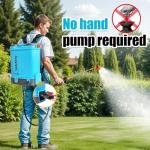 SideKing Battery Powered Backpack Sprayer 4 Gallon, 0-100 PSI Adjustable Pressure Sprayer Compatible with Makita 18V Battery, Electric Sprayer with Wand, 5 Nozzles, 2.6Ah Battery&Charger Included