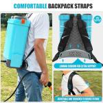 SideKing Battery Powered Backpack Sprayer 4 Gallon, 0-100 PSI Adjustable Pressure Sprayer Compatible with Makita 18V Battery, Electric Sprayer with Wand, 5 Nozzles, 2.6Ah Battery&Charger Included