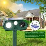 Deer Squirrel Cat Rabbit Repellent Outdoor Solar Ultrasonic Animal Repeller Waterproof Rabbit Deterrent with Flash Light Motion Sensor to Keep Dog Skunk Raccoon Rodent Coyote Out of Garden Farm (2)