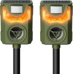 Cat Repellent Outdoor Solar Animal Repeller Deer Repellent Device Ultrasonic Dog Repeller Squirrel Deterrent Motion Activated Flame Light Repel Racoon Fox for Yard Patio Lawn Garden Orchard