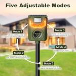 Cat Repellent Outdoor Solar Animal Repeller Deer Repellent Device Ultrasonic Dog Repeller Squirrel Deterrent Motion Activated Flame Light Repel Racoon Fox for Yard Patio Lawn Garden Orchard