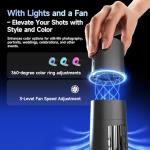 COLBOR CF5 Portable Fog Machine, 40W Mini Handheld Smoke Machine for Photography with Remote Control, Small Fogger Haze Maker for Indoor Outdoor Halloween Party Cosplay, Rechargeable Fog Machine