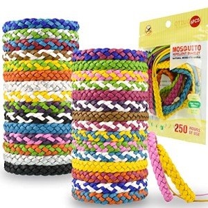 Mosquito Repellent Bracelets, 30 Pack PU Leather Braid Natural Bug Insect Repellent Wristbands for Kids Adult Outdoor Camping Fishing Traveling