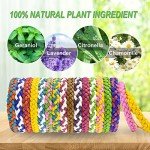Mosquito Repellent Bracelets, 30 Pack PU Leather Braid Natural Bug Insect Repellent Wristbands for Kids Adult Outdoor Camping Fishing Traveling