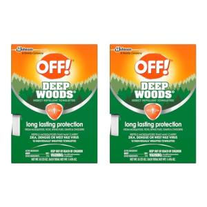 OFF! Deep Woods Mosquito and Insect Repellent Wipes, Long Lasting, 12 Individually Wrapped Wipes (2)