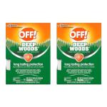 OFF! Deep Woods Mosquito and Insect Repellent Wipes, Long Lasting, 12 Individually Wrapped Wipes (2)