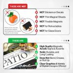 Magnetic Acrylic Signs & Decorations for Screen Doors & Windows | Anti-Collision Screen Magnets | 4” x 3” - MINI Hummingbird (Set of 2)