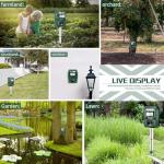 PGFIT Ultrasonic Pest Repellent,Solar Animal Repeller,Outdoor Cat Repellent,Bird Repellent,Deer Repellent.Dog,Raccoon,Squirrel Repellent,Motion Activated LED Flashing Light Alarm Sound Animal Repeller