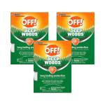 OFF! Deep Woods Insect Repellent Towelettes, Long Lasting Protection from Mosquitoes, Unscented, 12 Count (Pack of 3)