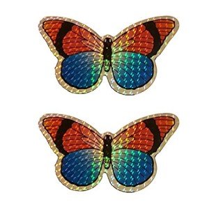 Sonoran Souvenirs Decorative Magnetic Screen Door Magnet, Butterfly Die-Cut Design, Red & Blue, 6" W x 3.5" H, Perfect for Door Curtain, Sliding Screen Door & Magnetic Screen Door for Sliding Door
