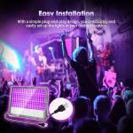 Gmalos 300W LED Black Light: 110V Plug-in UV Flood Light for Neon Glow Party, Halloween, Christmas Decor and Art Displays, IP65 Waterproof Blacklight for Outdoor or Indoor Use, 2 Pack