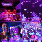 Gmalos 300W LED Black Light: 110V Plug-in UV Flood Light for Neon Glow Party, Halloween, Christmas Decor and Art Displays, IP65 Waterproof Blacklight for Outdoor or Indoor Use, 2 Pack