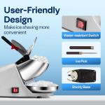 VIVOHOME Electric Ice Shaver Snow Cone Maker Machine Silver 143lbs/hr with Ice Pick for Home and Commercial Use