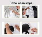 HappyGo 7-Foot Parabolic Umbrella Front Diffuser Cover,Umbrella Diffuser Soft Light Cloth for 16 Rods Black/Silver Parabolic Reflective Lighting Umbrella Fixed with Elastic Band